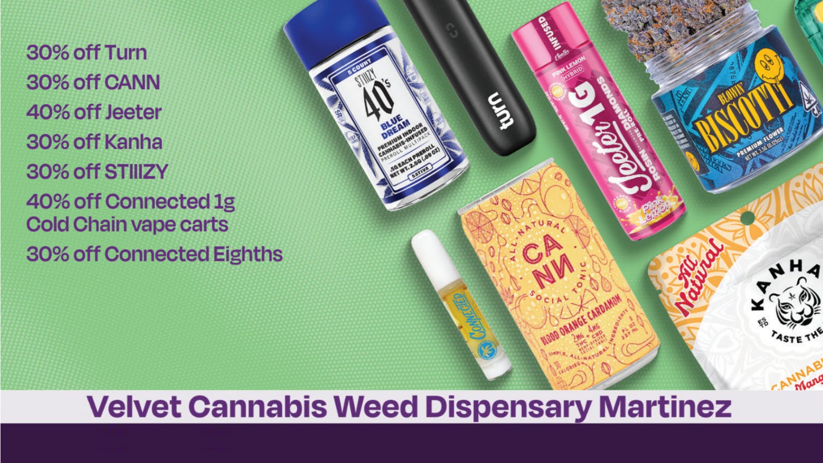 Velvet Cannabis Dispensary Martinez 🍃 Daily Friday Deals @ Velvet Martinez! 🍃