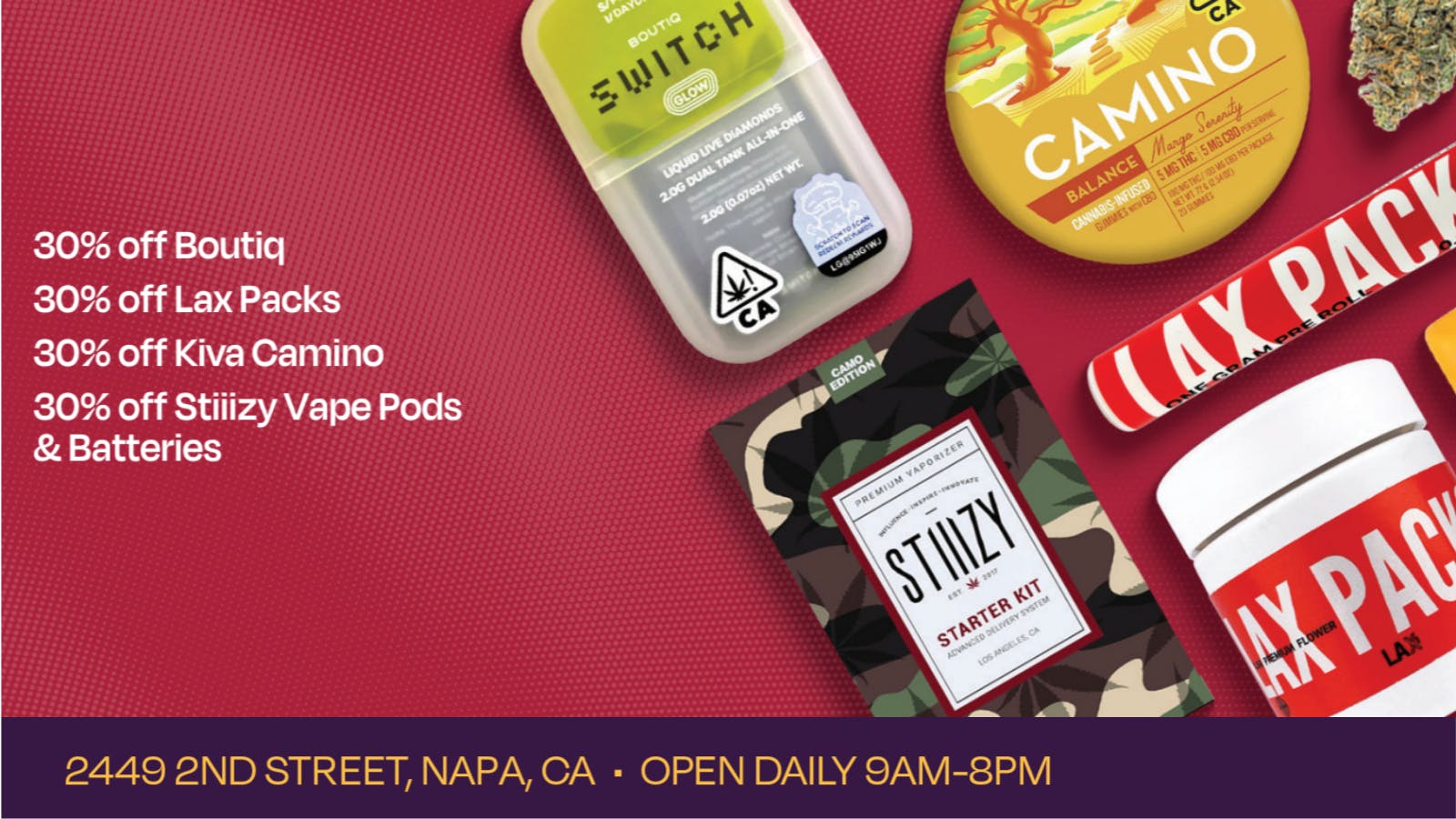 Velvet Cannabis Dispensary Napa 🍃 Daily Monday Deals @ Velvet Napa! 🍃