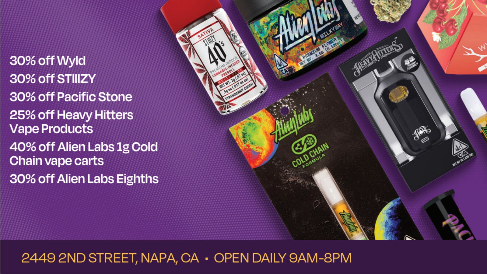Velvet Cannabis Dispensary Napa 🍃 Daily Wednesday Deals @ Velvet Napa! 🍃