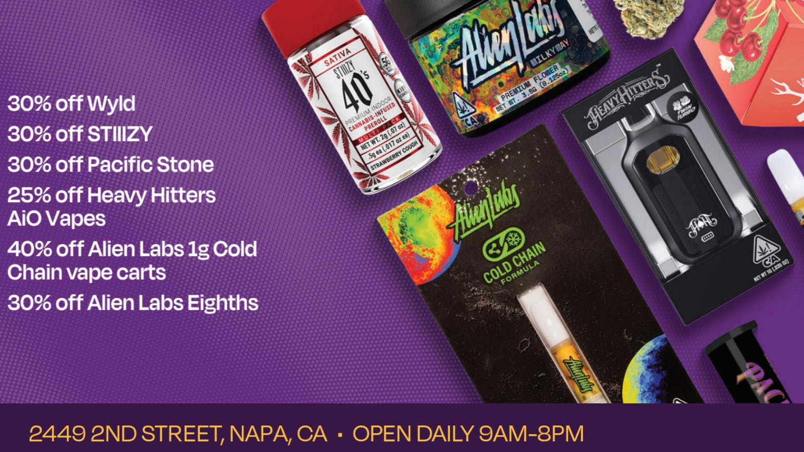 Velvet Cannabis Dispensary Napa 🍃 Daily Wednesday Deals @ Velvet Napa! 🍃