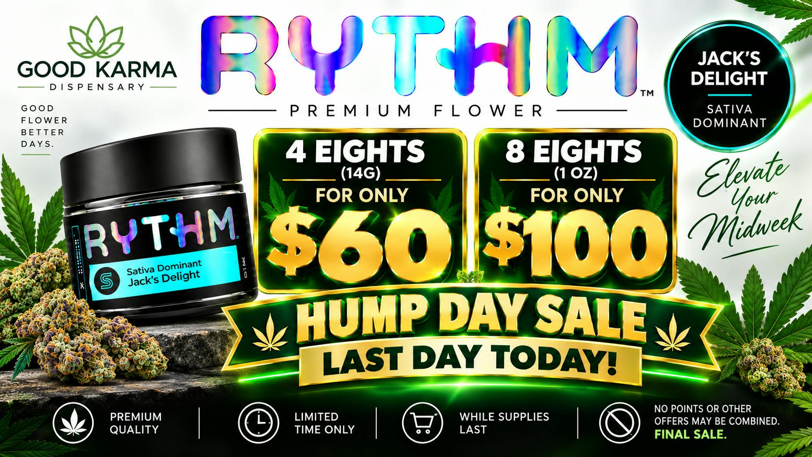 Good Karma Delivery RYTHM 4 EIGHTS FOR $60 and 8 for $100 only!!!!