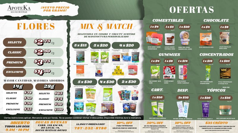 ApoteKa - Aguas Buenas DESDE $2.75 EL GRAMO 😨