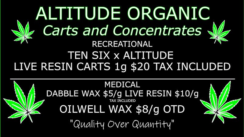 Altitude Organic Medicine - Platte Ave Carts and Concentrates