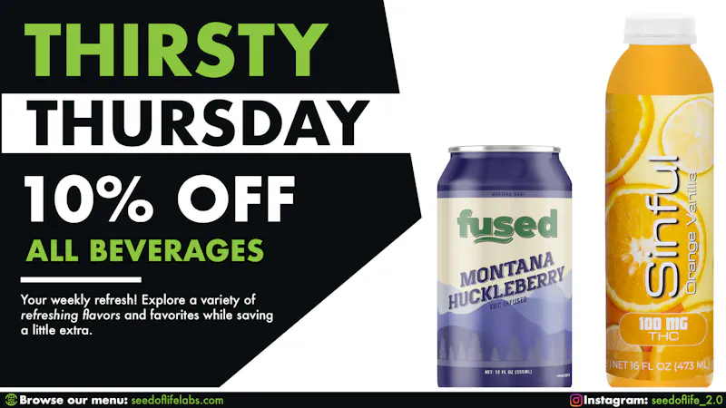 Seed of Life Labs - Sugar Ave Thirsty Thursday (10% OFF)