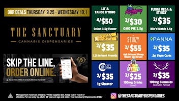 The Sanctuary Delivery - West Las Vegas Weekly Deals 9.25 - 10.1