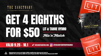 The Sanctuary Delivery - West Las Vegas 4 for $50 LIT and Tahoe Hydro Eighths