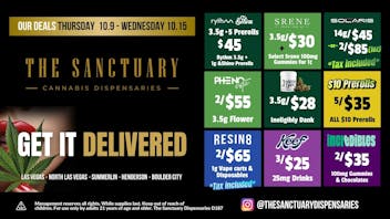 The Sanctuary Delivery - West Las Vegas Weekly Deals 10.9 - 10.15