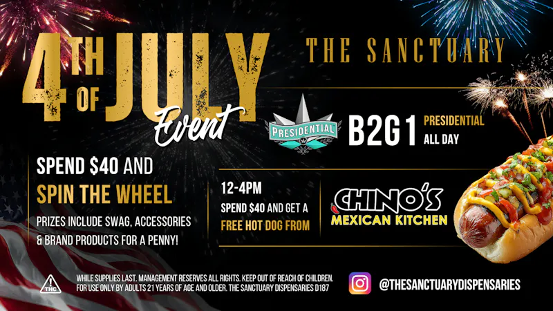 The Sanctuary Delivery - West Las Vegas 4th of July Event!! B2G1 Presidential