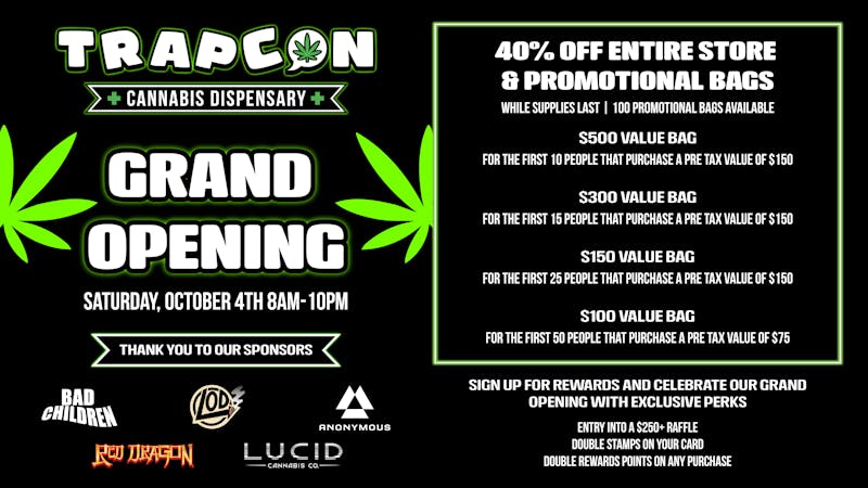 TrapCon Grand Opening Day 40% OFF