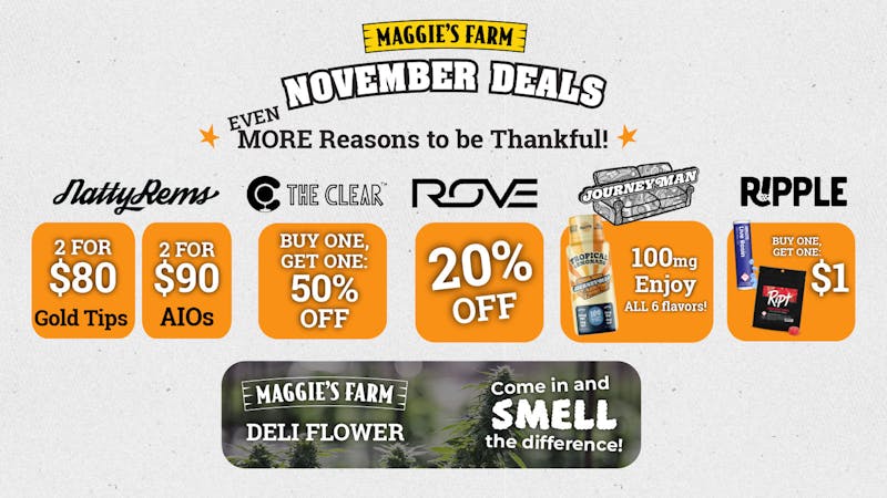 Maggies Farm Manitou Springs MAGGIE'S November Deals Continue!!