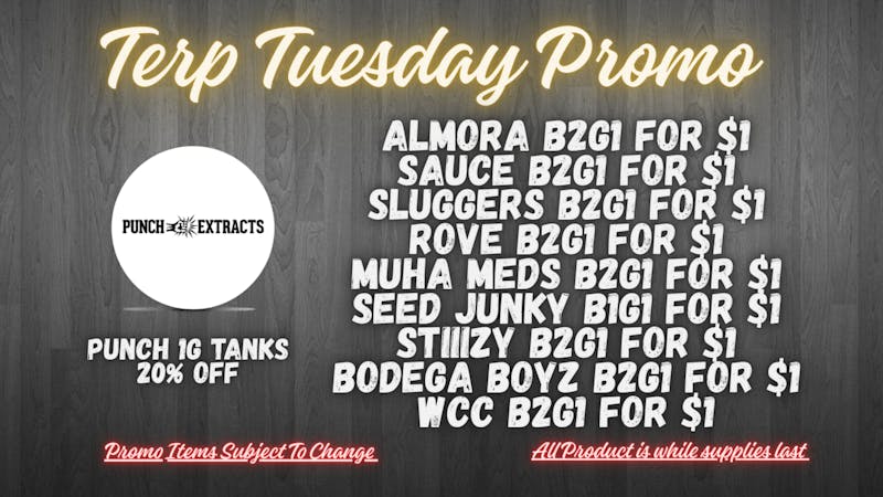 SipKoi Terp Tuesday Promo