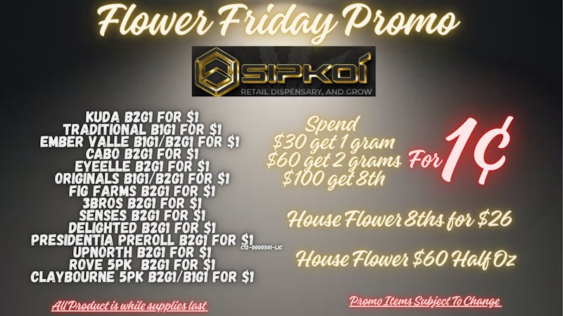 SipKoi Flower Friday Promo