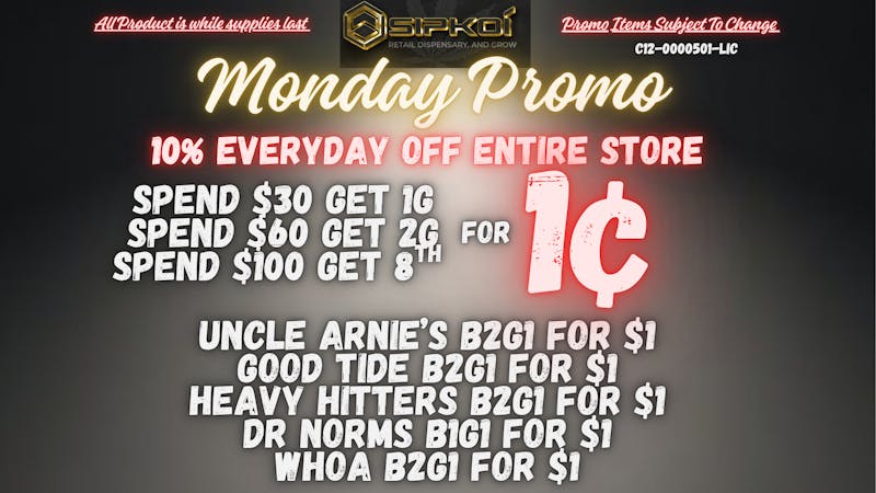 SipKoi Munchie Monday Promo