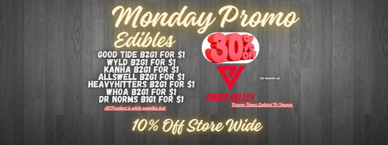 SipKoi Monday Edible & Ember Valley Promo