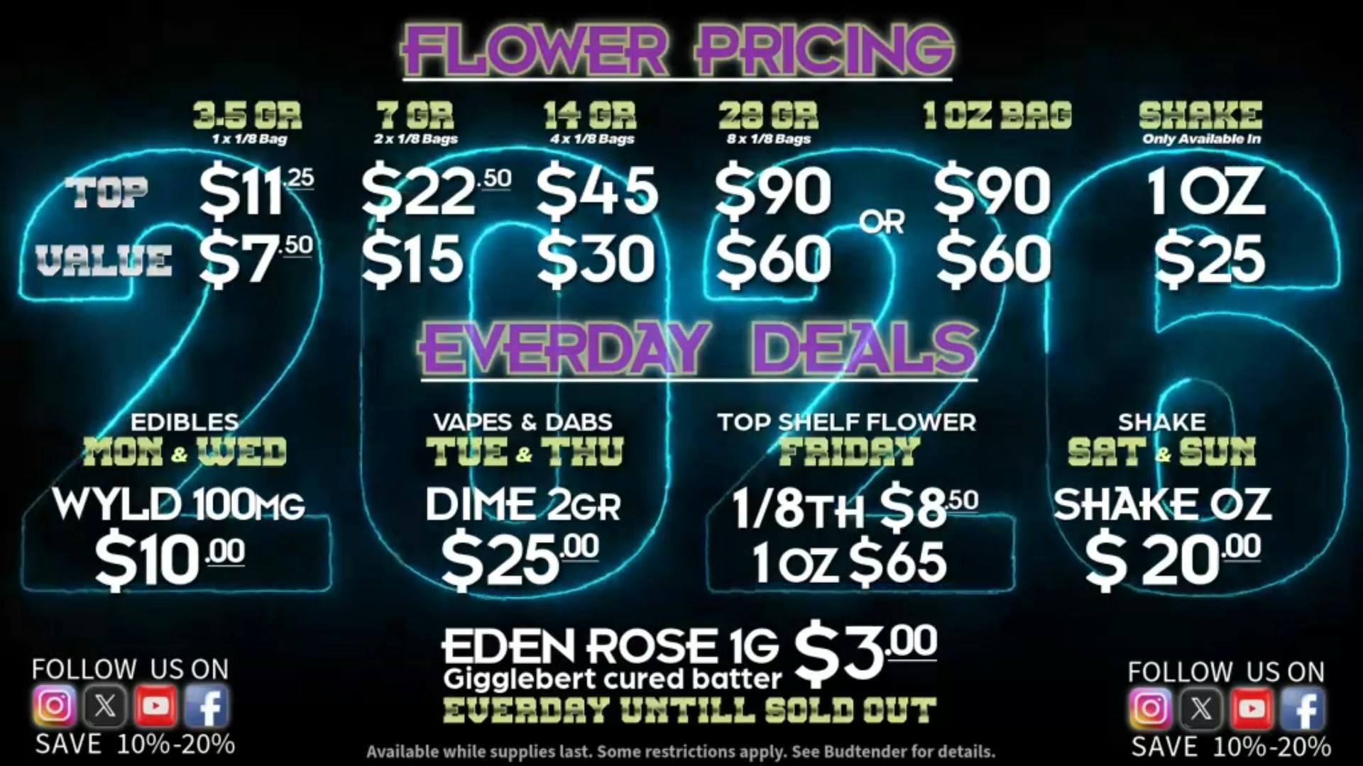 Stability Cannabis - S Meridian Check out out 2026 Menu & Deals!!!