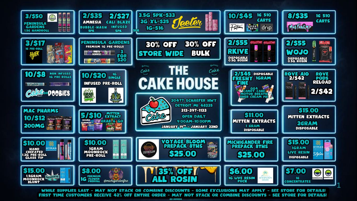 The Cake House - Detroit The Cake House Detroit - 30% OFF STORE WIDE