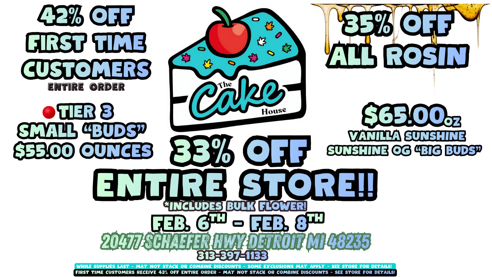 The Cake House - Detroit Game Day Deals are Live now at The Cake House Det
