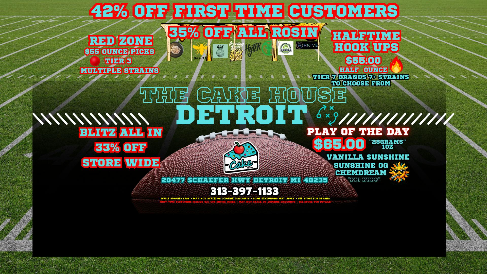 The Cake House - Detroit Game Day Deals are Live now at The Cake House Det