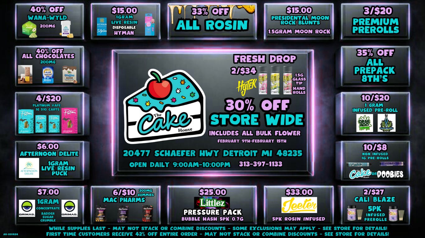 The Cake House - Detroit It's All Love at The Cake House 30% Store Wide