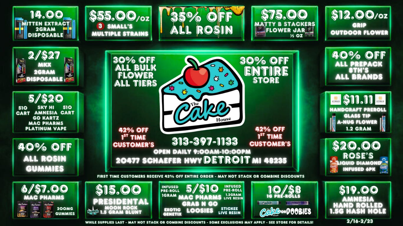 The Cake House - Detroit STILL All Love at The Cake House 30% Store Wide