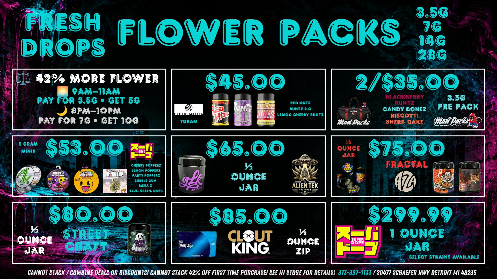 The Cake House - Detroit FLOWER PACKS