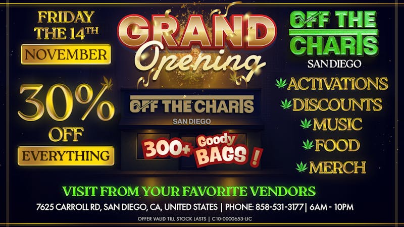 Off The Charts/BAM - Miramar GRAND REOPENING!!!