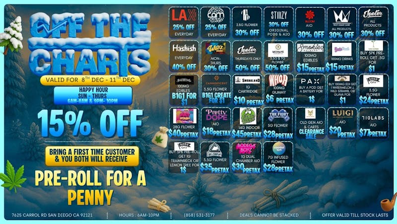 Off The Charts/BAM - Miramar Deck the Halls with Deals