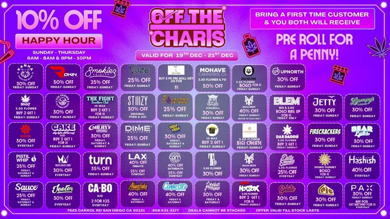 Off The Charts/BAM - Miramar Cozy up to these great deals