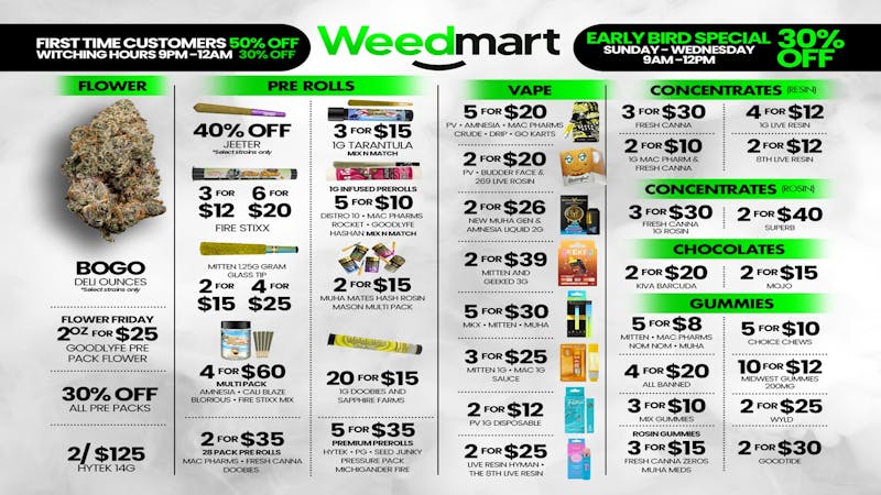 Weedmart - Hamtramck - Detroit 50% Off First Time Customers! 🎉🔥💨