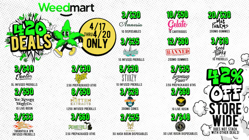 Weedmart - Hamtramck - Detroit 4/20 ALL WEEKEND LONG! 🔥💨💸