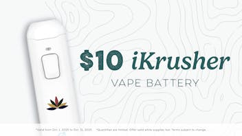 Island Peži $10 iKrusher Vape Battery - Oct 2025