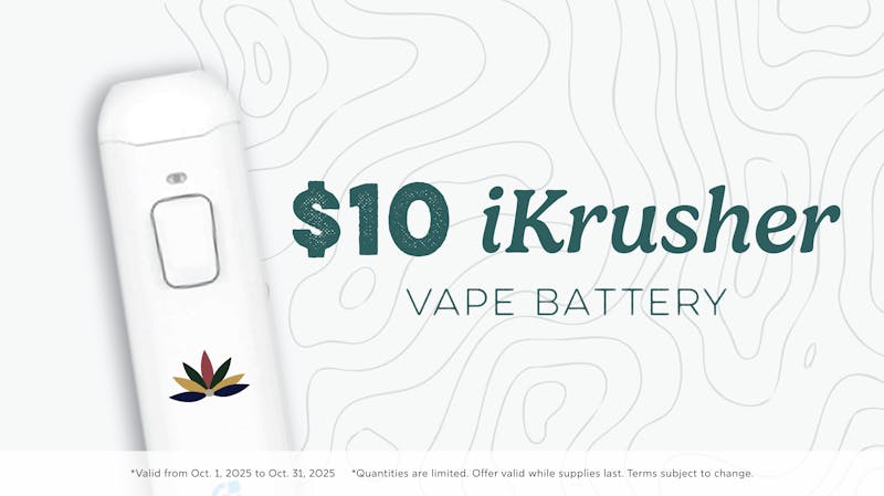 Island Peži $10 iKrusher Vape Battery - Oct 2025