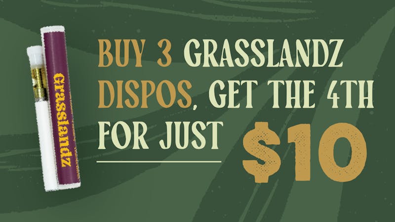 Island Peži Buy 3 Grasslandz Dispos and get the 4th for $10