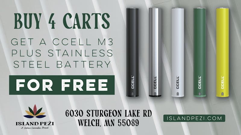 Island Peži FREE Battery with purchase of 4 Carts!