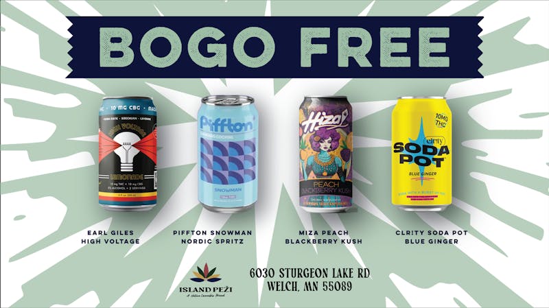 Island Peži BOGO FREE Select Beverages!