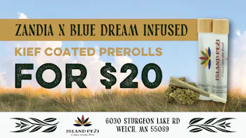 Island Peži Zandia x Blue Dream Infused Prerolls for ONLY $20!
