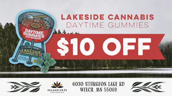Island Peži $10 OFF Lakeside Cannabis Daytime Gummies!