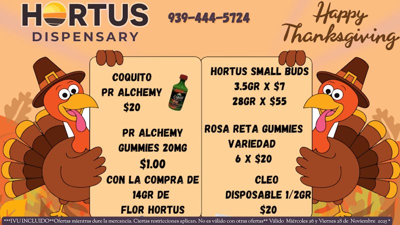 Hortus 🦃CELEBRA CON NOSOTROS! 🦃