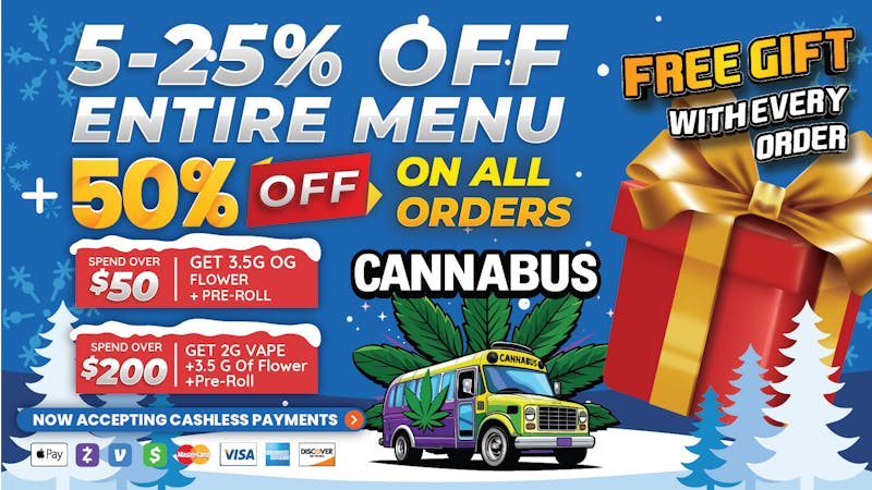 Cannabus WINTER SPECIAL. GET UP TO 75% OFF ALL ORDERS