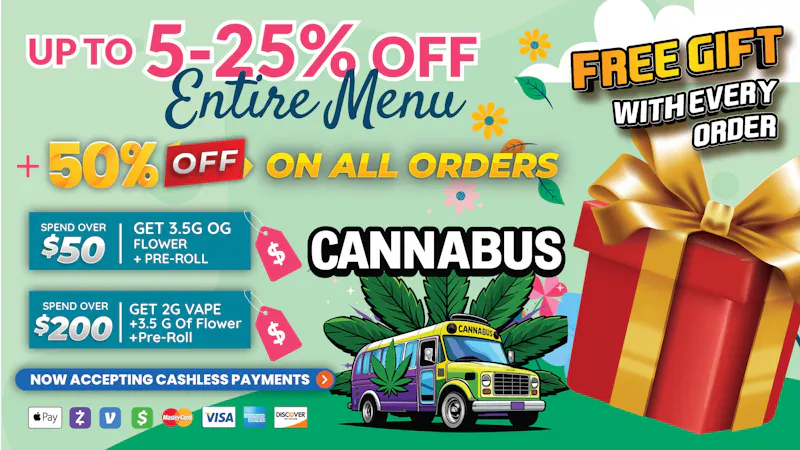 Cannabus CANNABUS SPECIAL. GET UP TO 75% OFF ALL ORDERS
