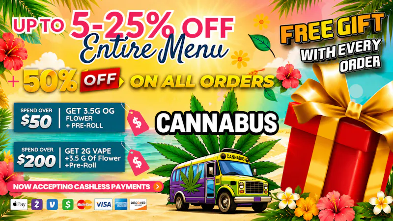 Cannabus CANNABUS SPECIAL. GET UP TO 75% OFF ALL ORDERS