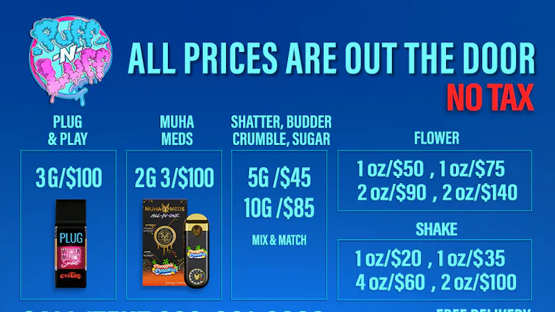 Puff N Luff - South LA SPEND 50 GET 5 OFF