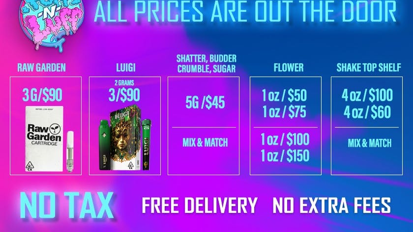 Puff N Luff - South LA SPEND 50 GET 5 OFF, TAX INCLUDED, $50/OZs