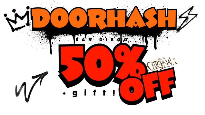 Doorhash - Chula Vista 50% OFF YOUR ORDER!