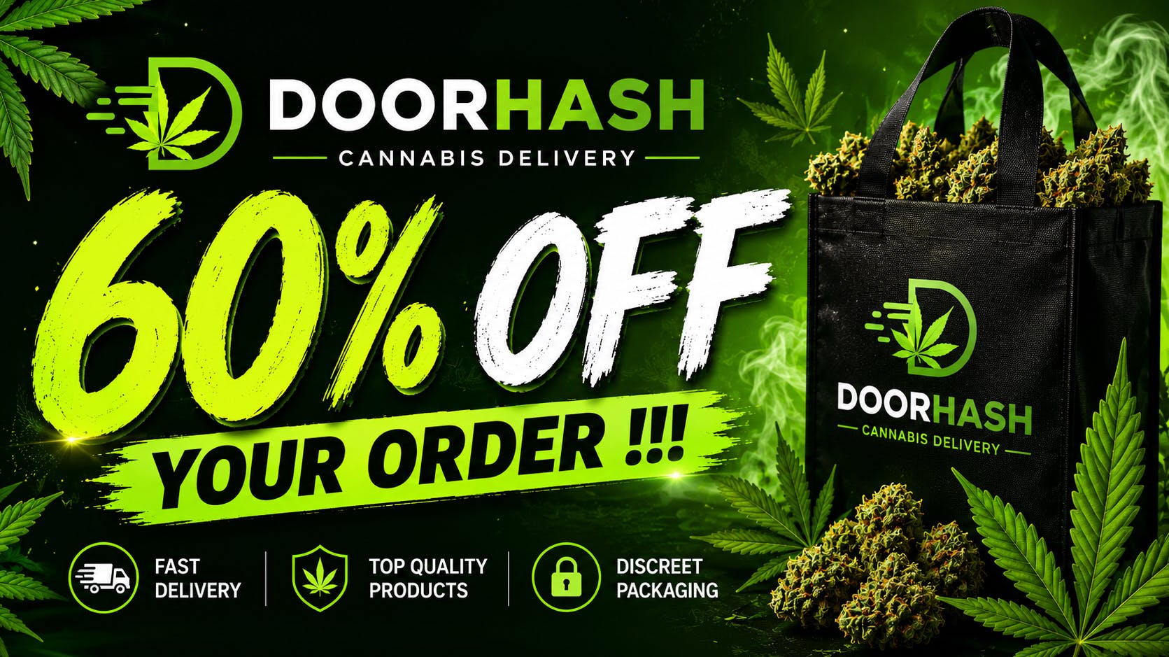 Doorhash - Mission Valley 60% OFF ORDER!! + FREE GRAM