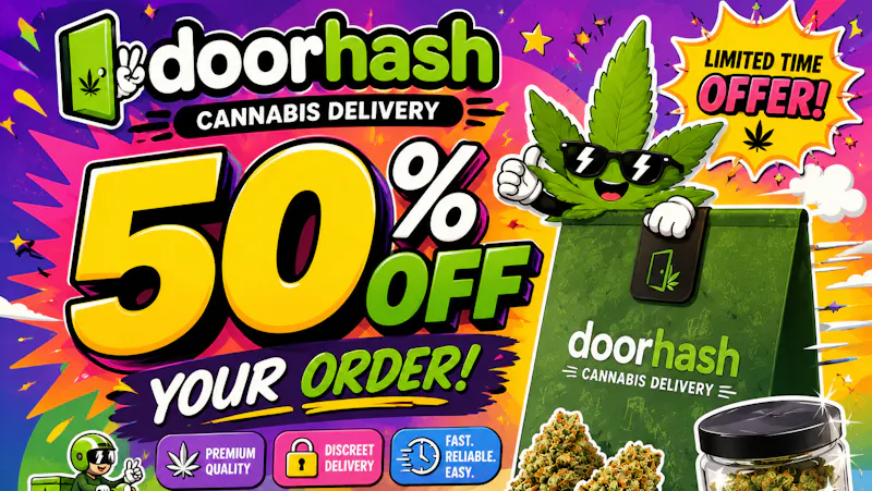 Doorhash - El Cajon 50% OFF YOUR ORDER!! + FREE GRAM!
