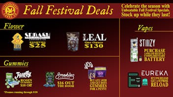 Black Market Cannabis Dispensary Fall Festival Deals