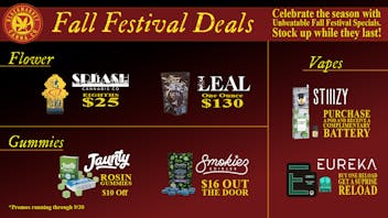 Black Market Cannabis Dispensary Fall Festival Deals
