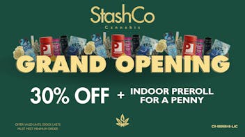 StashCo 30% OFF + Indoor PreRoll for a Penny!