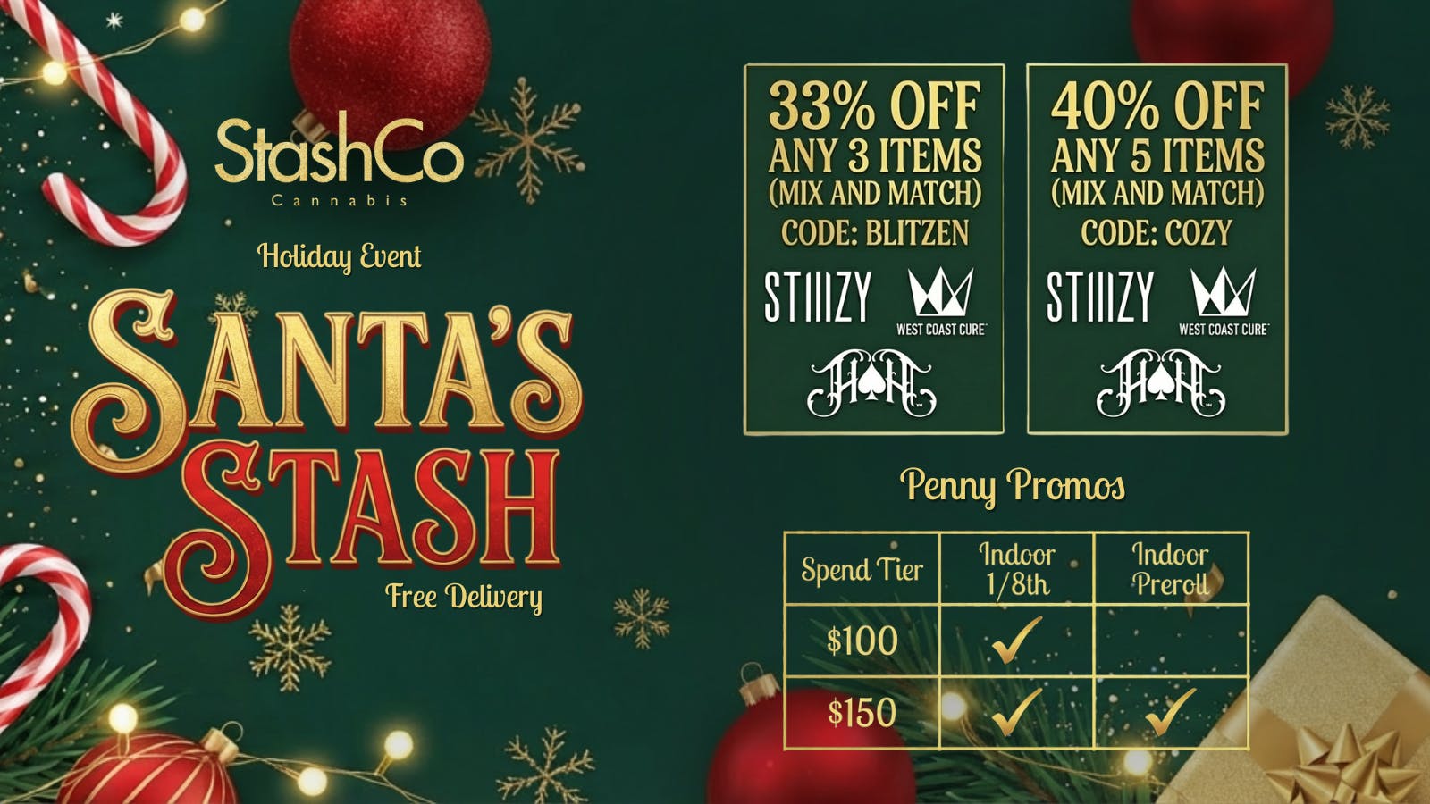 StashCo UP TO 40% OFF Heavy Hitters, STIIIZY, or Wcc
